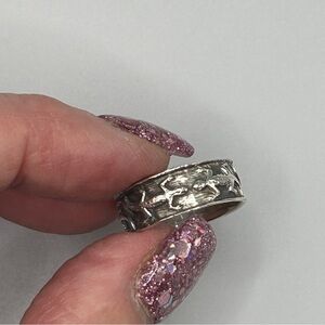 925 Sterling Geckos Size 7 Ring